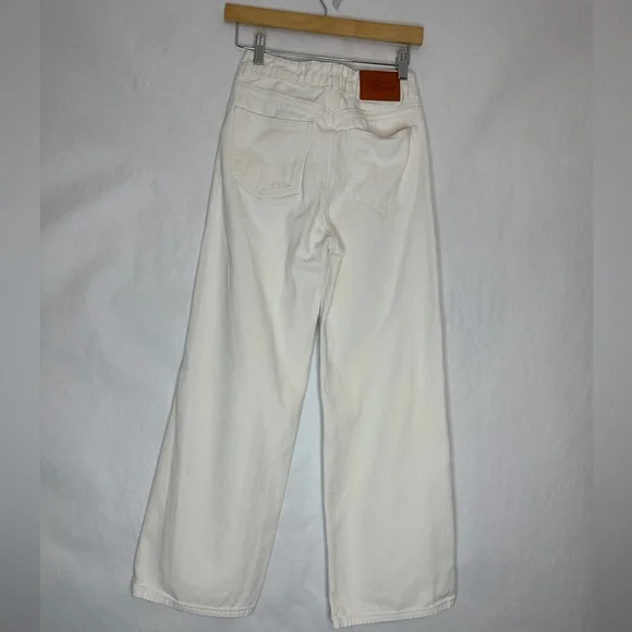 Princess Polly Denim Hailie Jeans Cream Wide Leg Non-Stretch in Size US 4 - Picture 16 of 16
